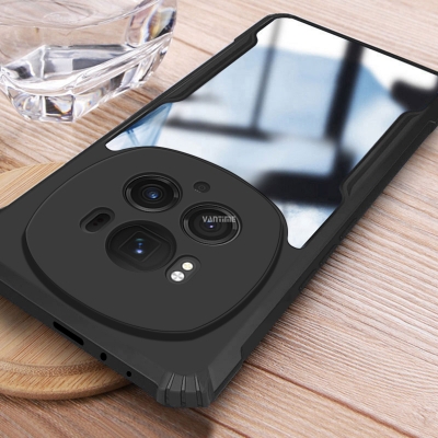 Picture of For Honor Magic6 Pro 5G Transparent Black Shockproof Camera Protective Premium Quality Back Cover