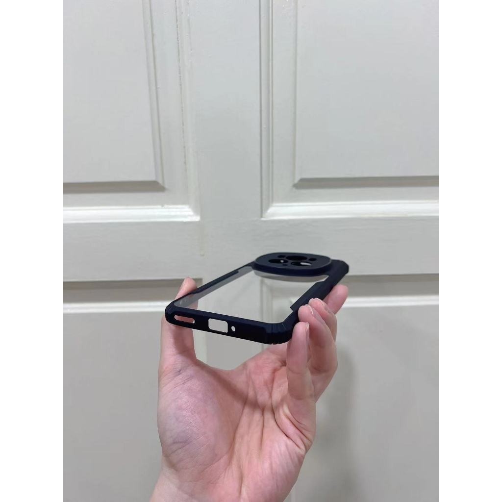 Picture of For Honor Magic6 Pro 5G Transparent Black Shockproof Camera Protective Premium Quality Back Cover