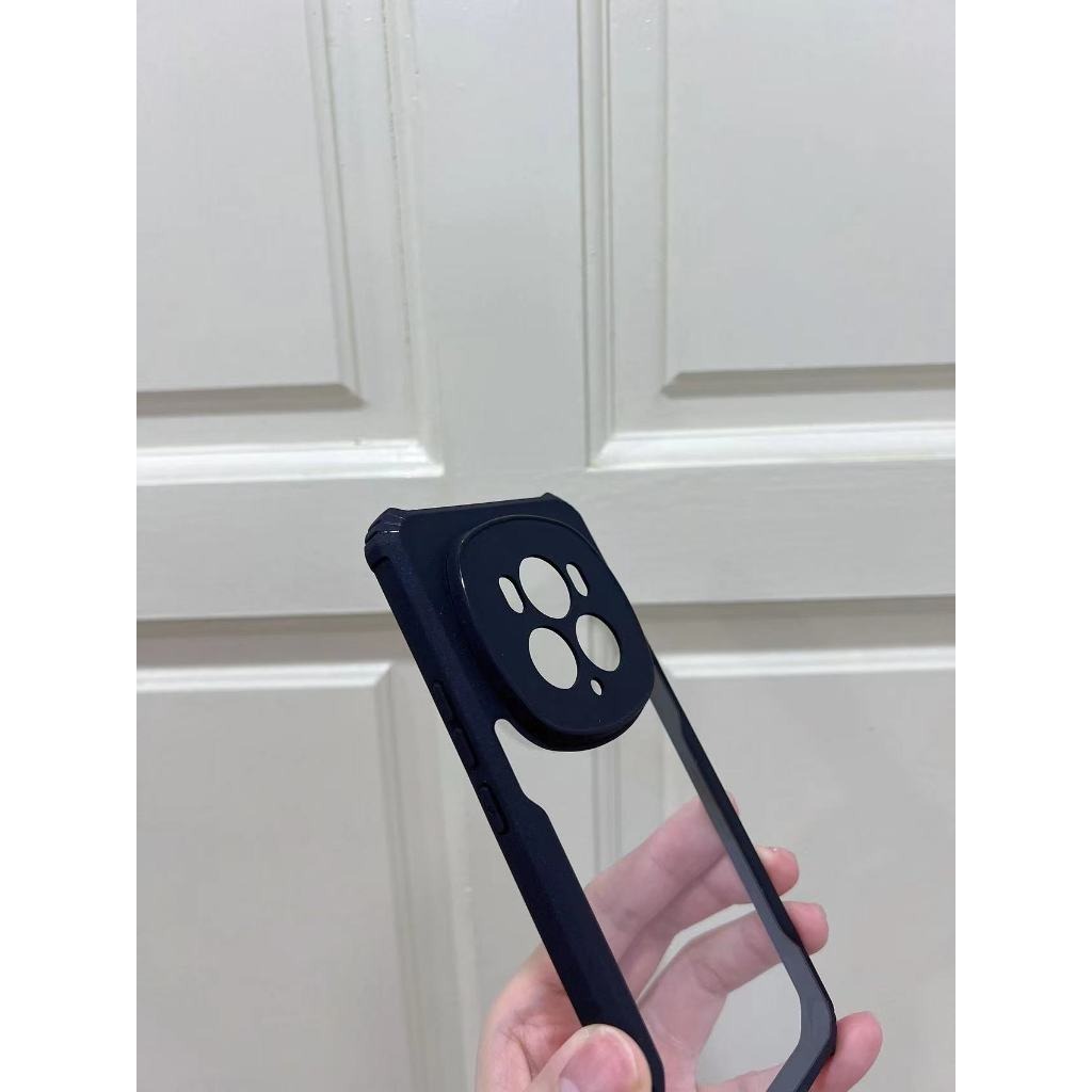 Picture of For Honor Magic6 Pro 5G Transparent Black Shockproof Camera Protective Premium Quality Back Cover