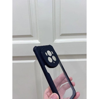 Picture of For Honor Magic6 Pro 5G Transparent Black Shockproof Camera Protective Premium Quality Back Cover