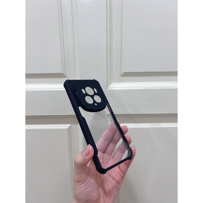Picture of For Honor Magic6 Pro 5G Transparent Black Shockproof Camera Protective Premium Quality Back Cover