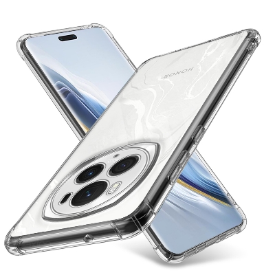Picture of For Honor Magic6 Pro 5G Clear TPU Shockproof Soft Silicone Full Pack Phone Case for Honer Magic 6Pro 6.8 inch Thickened Airbag Phone Back Cover