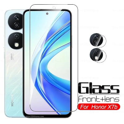 Picture of For Honor X7B 2in1 Camera Film Screen Protector for Honer X7B X7b 6.8 inch Tempered Glass Protector