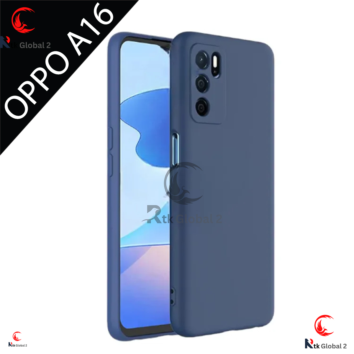 Picture of for OPPO A16 Case Thin Soft Luxury Square Liquid Silicone Phone Case Candy Cover