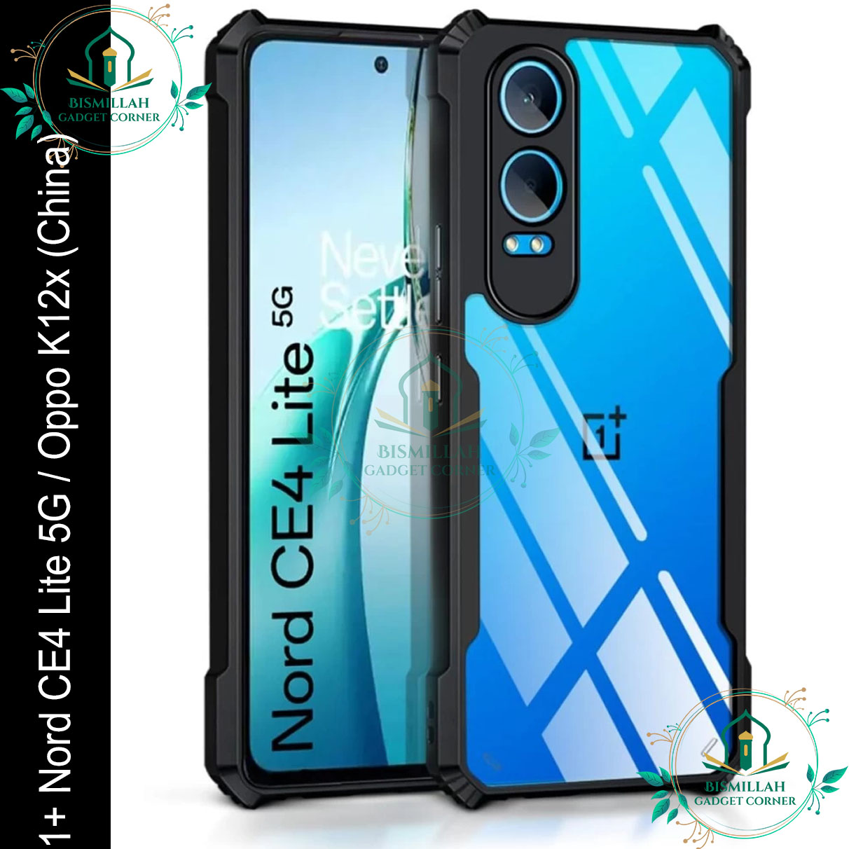 Picture of Xundd Back Cover for 1+ Nord CE4 Lite 5G / Oppo K12x (China) Transparent Hybrid Hard PC Back Bumper Oneplus Nord CE4 Lite 5G