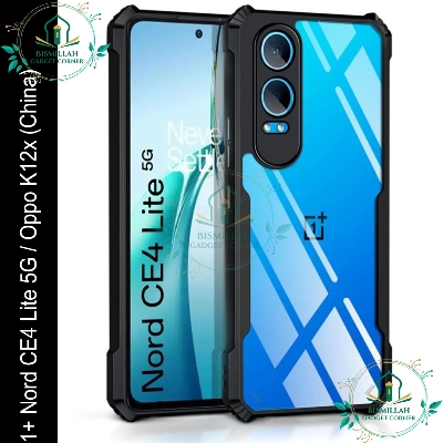 Picture of Xundd Back Cover for 1+ Nord CE4 Lite 5G / Oppo K12x (China) Transparent Hybrid Hard PC Back Bumper Oneplus Nord CE4 Lite 5G