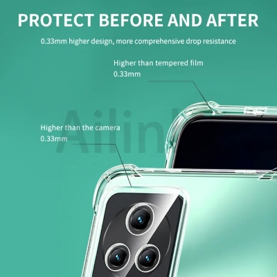 Picture of For Xiaomi Redmi K50/Xiaomi Redmi K50 Pro Shockproof Bumper Case with Clear Soft TPU Protective Phone Cover Anti-Scratch