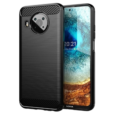 Picture of For Nokia X10 / X20 Carbon Fiber Bumper Phone Case Back Cover Coque Shockproof Protective