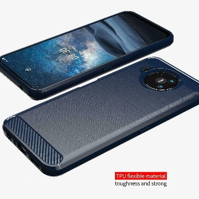 Picture of For Nokia X10 / X20 Carbon Fiber Bumper Phone Case Back Cover Coque Shockproof Protective