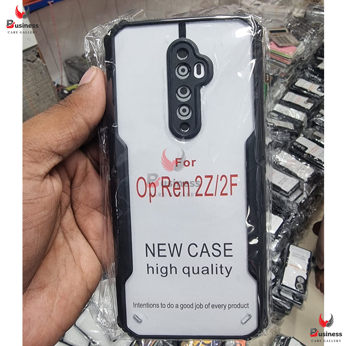 Picture of For Oppo Reno2 Z / Oppo Reno2 F NEW Shockproof TPU Bumper Hard Clear Acrylic Mobile Phone Case For Oppo Reno 2 Z Back Cover