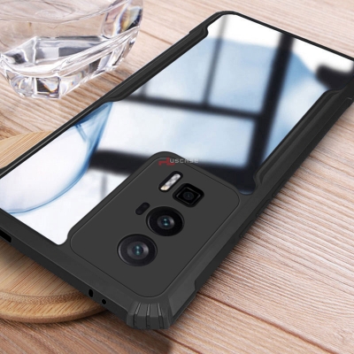 Picture of PlusCase for Xiaomi Poco F5 Pro 5G Case Air Cushion Hard Clear Shockproof Back Cover