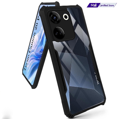 Picture of Tecno Camon 20 4G / Tecno Camon 20 Pro 4G Edge-Reinforced Shockproof Cushion Back Clear Hybrid Transparent Hard Cover Casing