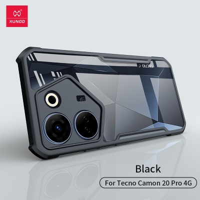Picture of Tecno Camon 20 4G / Tecno Camon 20 Pro 4G Edge-Reinforced Shockproof Cushion Back Clear Hybrid Transparent Hard Cover Casing
