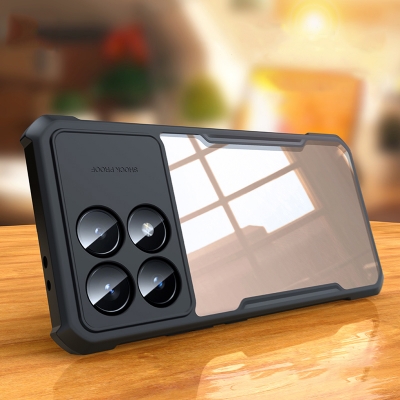 Picture of For Redmi K70 Pro K70E Case Transparent Protector with Soft Frame and Hard Armor Shell for Redmi K70E K70 Pro Back Cover