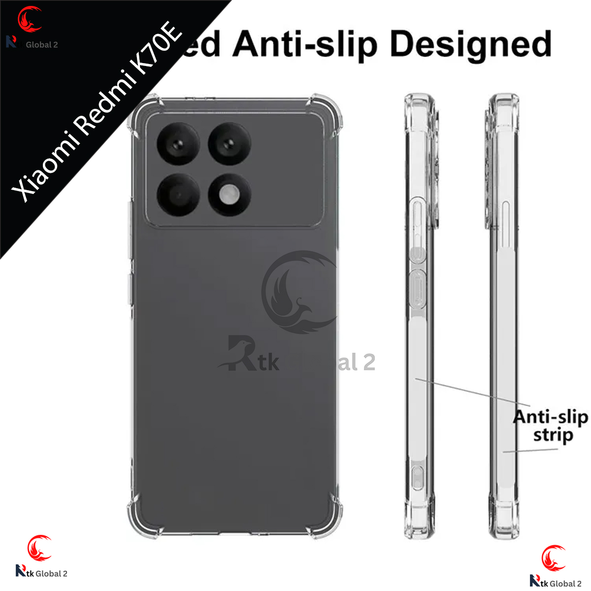 Picture of For Xiaomi Redmi K70E /Xiaomi Redmi K70 / Xiaomi Redmi K70 Pro / Flexible TPU Phone Case Clear Precision TPU Lens Cap Phone Case