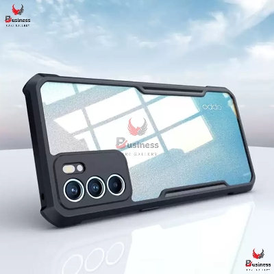 Picture of Oppo Reno6 Z  Back Covers Camera Bumper Full Protective Armor Design ReinForced Xund Transparent Cases Phone Back Covers Black