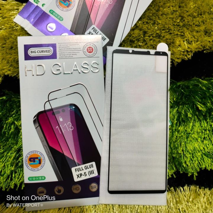 Picture of Full Glue Sony Xperia 5 III XP-5 (iii) 5 Mark 3 HD Glass Big Curved Premium Screen Protector Sony Xperia 5 Mark 3 Tempered Glass
