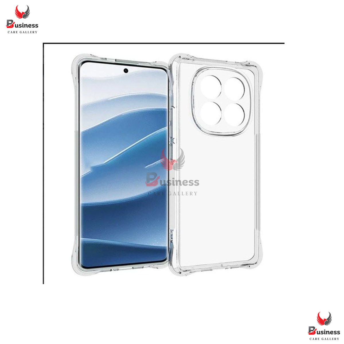 Picture of Redmi Note 14 Pro 5g Compatible  Redmi Note 14 Pro Back Case Cover | Case Cover with Camera Protection | (TPU + PC | Transparent)