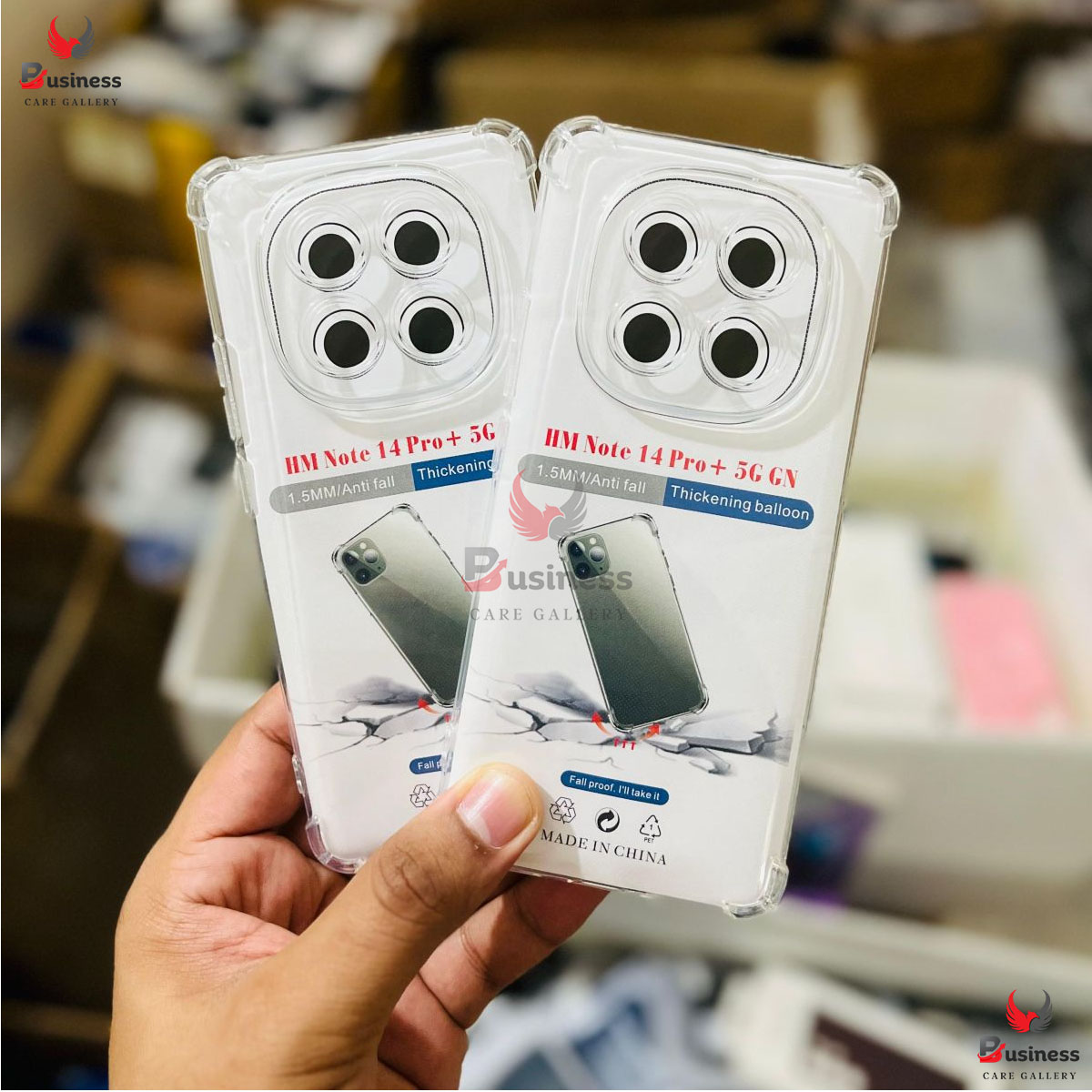 Picture of Xiaomi Redmi Note 14 Pro+  Protective Airbag Bumper Transparent Back Side Clear Phone Case For Xiaomi Redmi Note 14 Pro Plus Back Cover