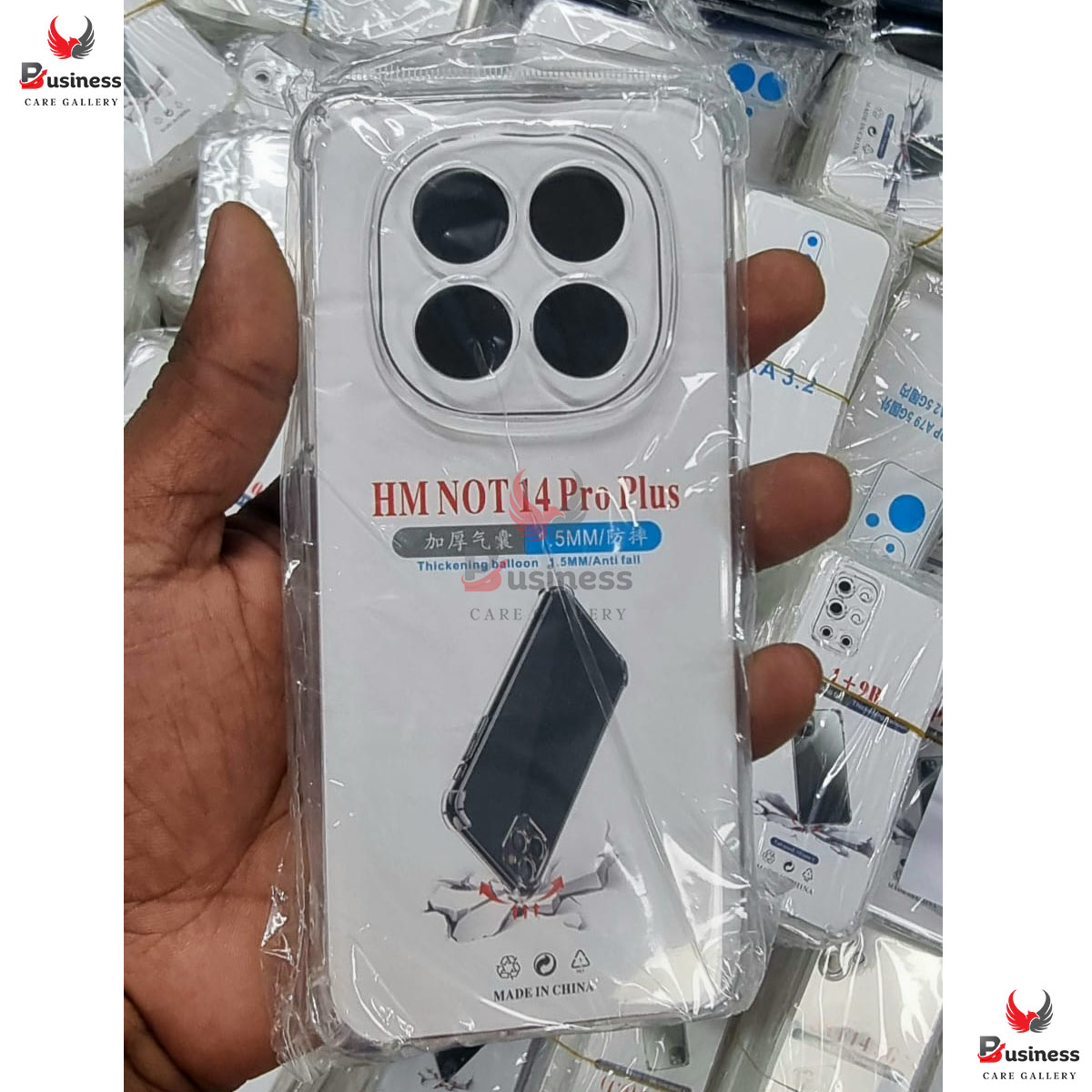 Picture of Xiaomi Redmi Note 14 Pro+  Protective Airbag Bumper Transparent Back Side Clear Phone Case For Xiaomi Redmi Note 14 Pro Plus Back Cover