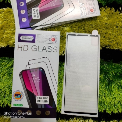 Picture of Full Glue Sony Xperia 1 III XP-1 (iii) 1 Mark 3 HD Glass Big Curved Premium Screen Protector Sony Xperia 1 Mark 3 Tempered Glass