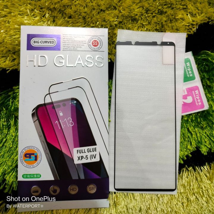 Picture of Full Glue Sony Xperia 5 IV XP-5 (IV) 5 Mark 4 HD Glass Big Curved Premium Screen Protector Sony Xperia 5 Mark 4 Tempered Glass