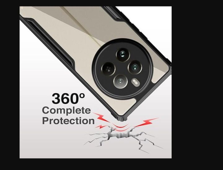 Picture of Realme 12 Pro Plus Edge-Reinforced Shockproof Cushion Back Clear Hybrid Transparent Hard Cover Casing