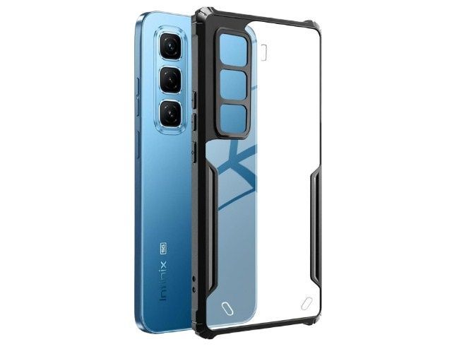 Picture of Infinix Hot 50 Pro / Infinix Hot 50 Back Cover | Transparent Crystal Clear Hard PC Back Case with TPU Bumper, Drop Protection Case Cover for Infinix Hot 50Pro 4G / Hot 50 4g / InfinixHot50Pro