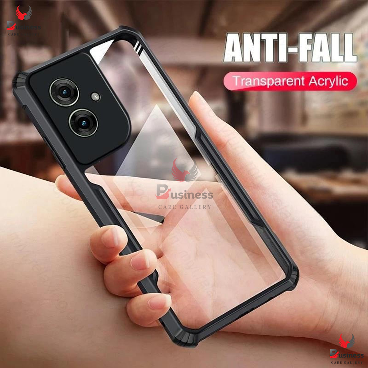 Picture of for Motorola Moto G55 5G Case Transparent Acrylic Shockproof Armor Cover on MotoG55 G 55 55G 5G 2024 6.49 Camera Protect Funda