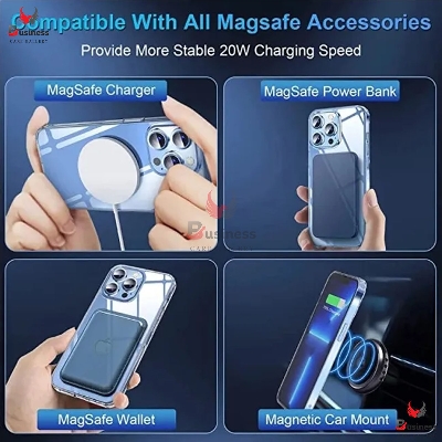Picture of For Iphone 16 Series Magsafe Magnetic Wireless Charging Case Premium Quality Transparent Cover