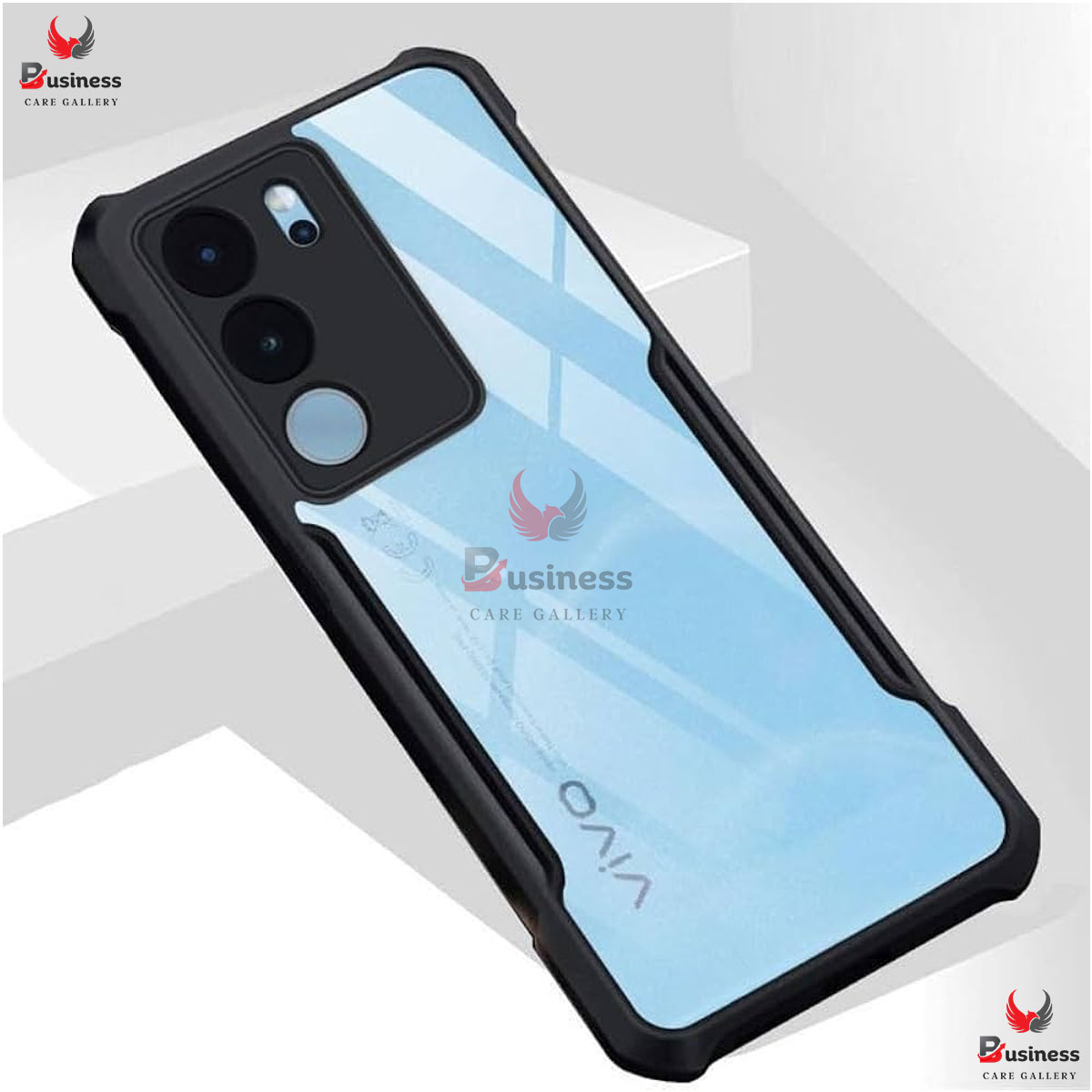 Picture of For Vivo V30 Lite Transparent Black Shockproof Camera Protective Premium Quality Back Cover