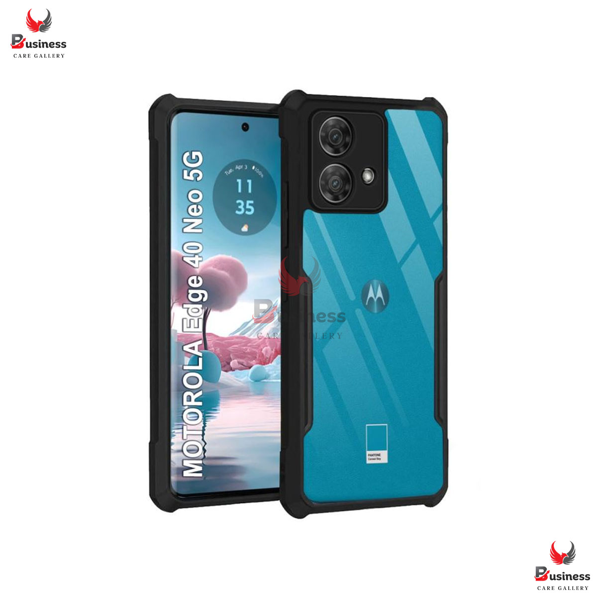 Picture of For Motorola Edge 40 Neo Xundd Shockproof TPU Bumper Clear Acrylic Mobile Phone Case For Motorola Edge 40 Neo Back Cover