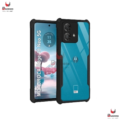 Picture of For Motorola Edge 40 Neo Xundd Shockproof TPU Bumper Clear Acrylic Mobile Phone Case For Motorola Edge 40 Neo Back Cover