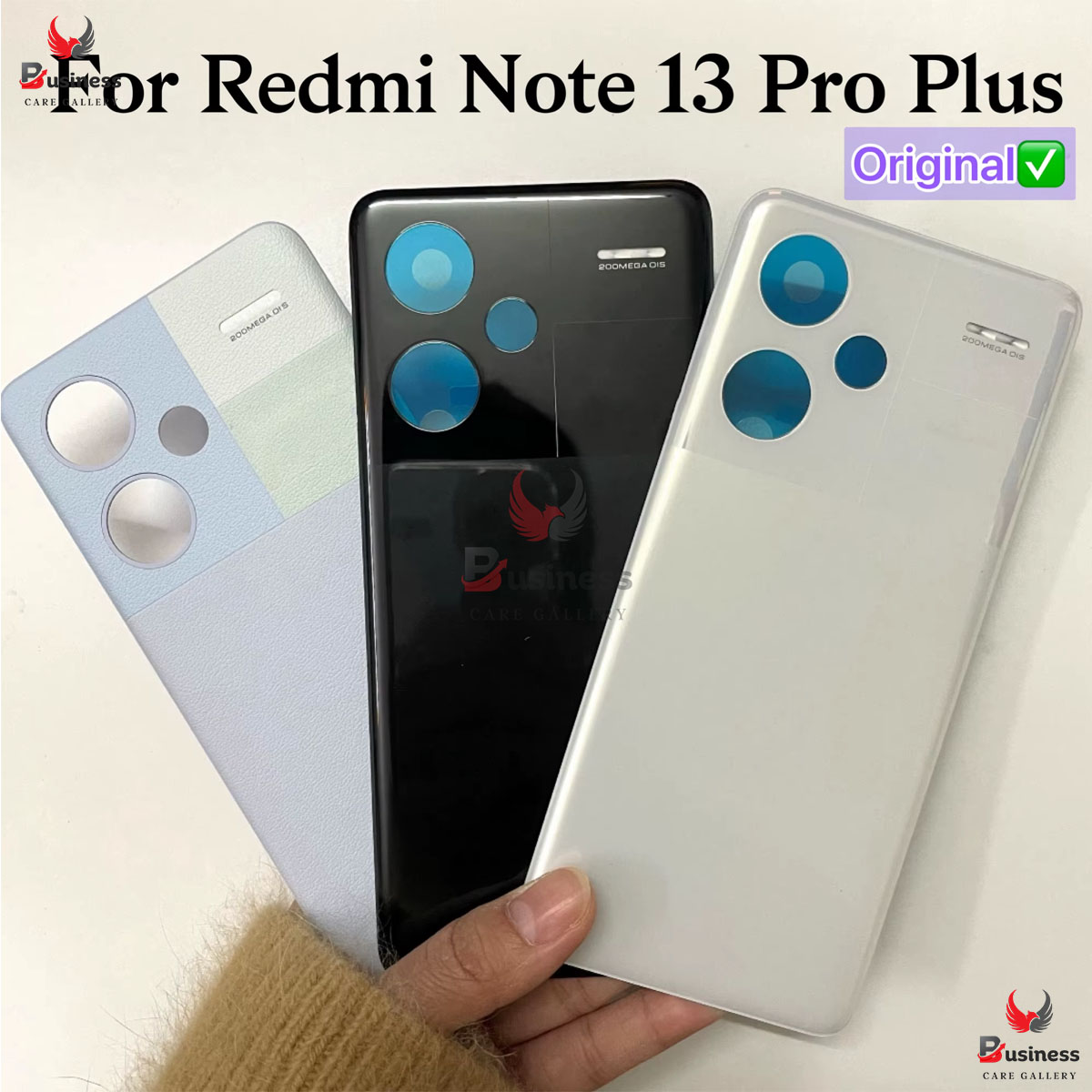 Picture of Back Panel Replacement for Redmi Note 13 pro plus - Back Housing Glass Cover Case