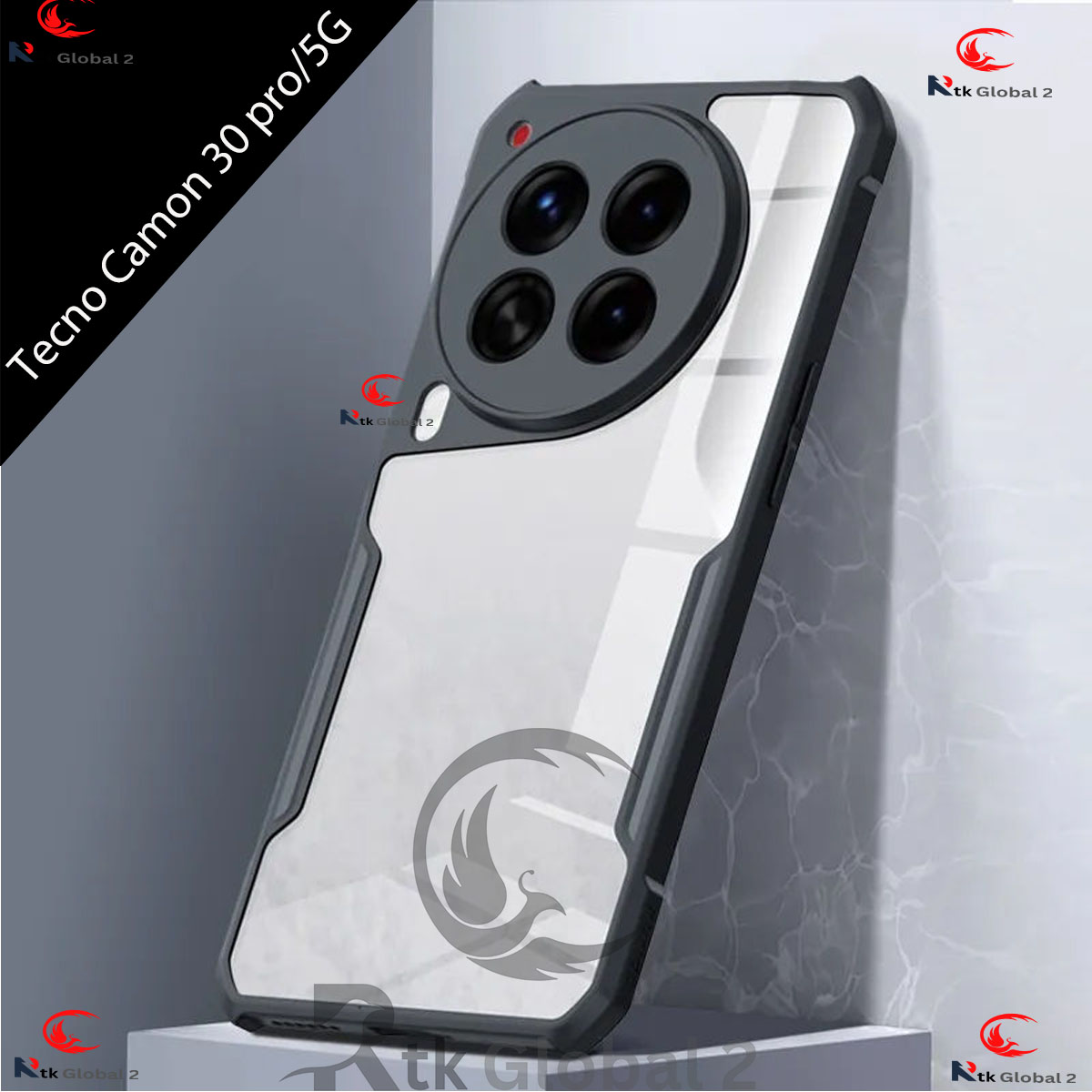 Picture of Tecno Camon 30 Xundd Protective Airbag Bumper Transparent Back Side Clear Phone Case For Tecno Camon 30 4G/5G Back Cover