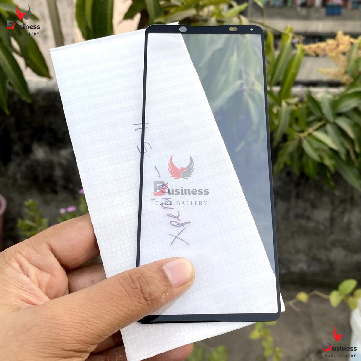 Picture of Full Tempered Glass for Sony Xperia 10 ii Full Adhesive Premium Quality Ultra Clear Anti-Scratch Anti-Oil Stain Screen Protector Edge Full Screen Coverage Glass Protector