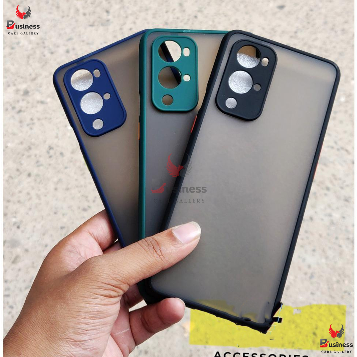 Picture of Camera Protection Bumper Phone Cases For OnePlus 9 pro Matte Translucent Shockproof Back Cover