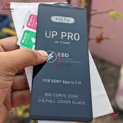 Picture of For Sony Xperia 5 Full Tempered Glass Full Glue Premium Quality Ultra Clear Anti-scratch, Anti Oil Stains Screen Protector Edge To Edge Full Screen Coverage Glass Protector