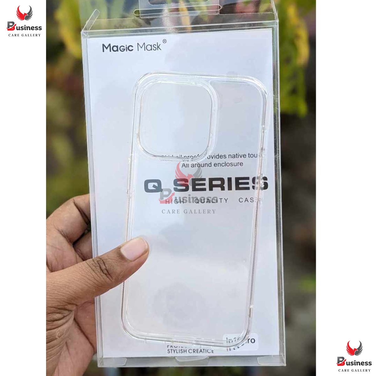 Picture of Q SERIES CARBON CLEAR SKID-PROOF PHONE CASE FOR Iphone 15 Pro Max / Iphone 15 Pro - CAMERA PROTECTIVE STYLISH TRANSPARENT COVER 1 Ratings