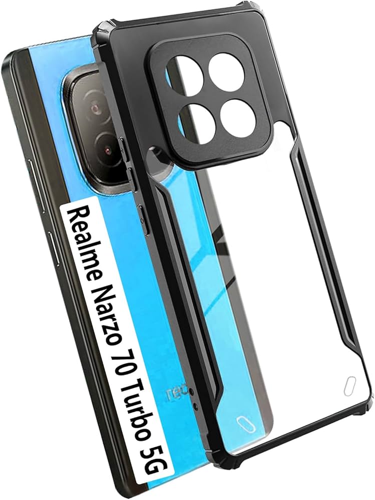 Picture of Realme Narzo 70 Turbo Xundd Protective Airbag Bumper Transparent Back Side Clear Phone Case For Realme Narzo70 Turbo Back Cover