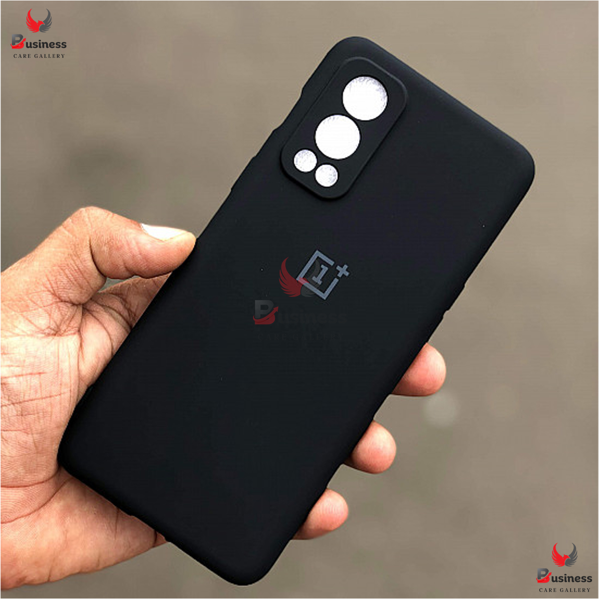 Picture of For OnePlus Nord 2 5G Strong Liquid Silicone Soft Gel Rubber Shockproof Case With Logo For 1+ Nord 2 Back Cover