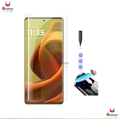 Picture of For Motorola Moto G85 UV Tempered Glass Screen Protector Full Glue Nano Liquid Protective