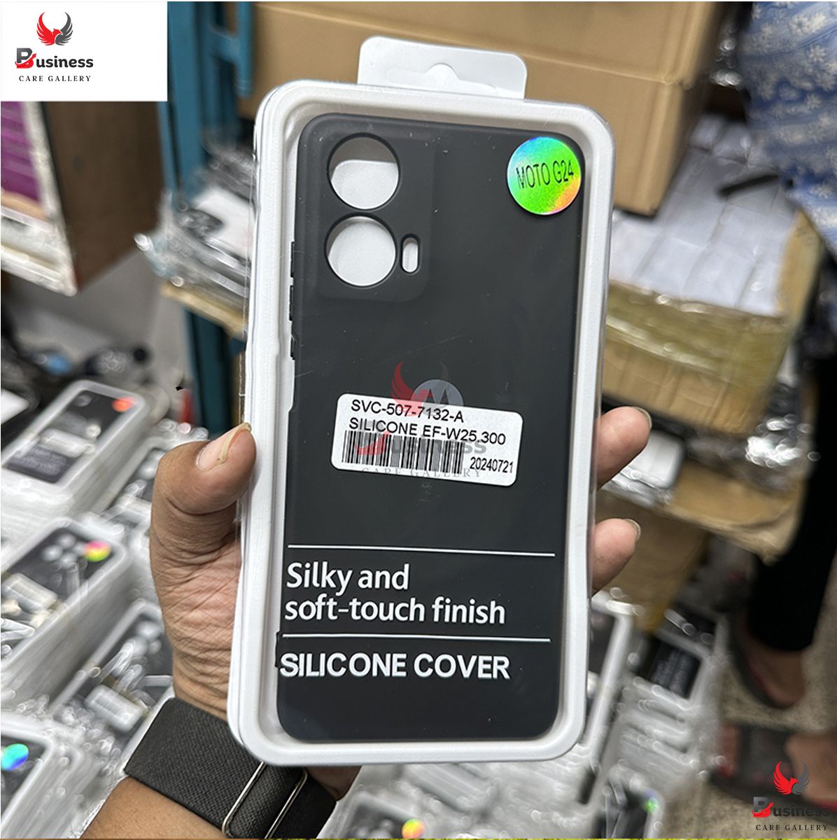 Picture of For Motorola Moto G24 / Motorola Moto G24 Power Box Premium Soft Silicone Shockproof Camera Bumper Protective Trendy Stylish Back Cover