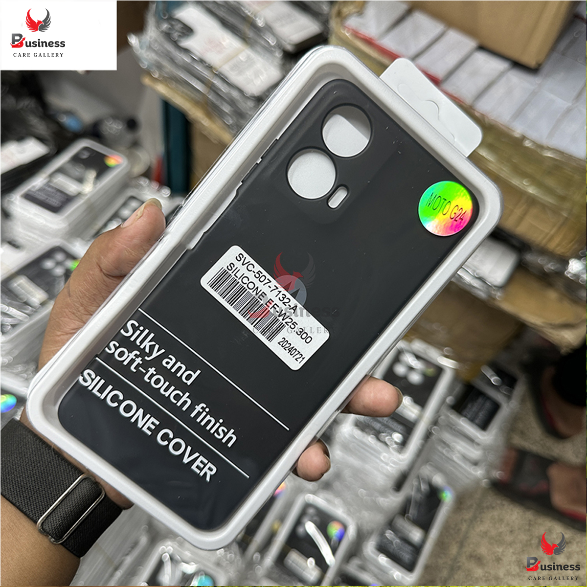 Picture of For Motorola Moto G24 / Motorola Moto G24 Power Box Premium Soft Silicone Shockproof Camera Bumper Protective Trendy Stylish Back Cover