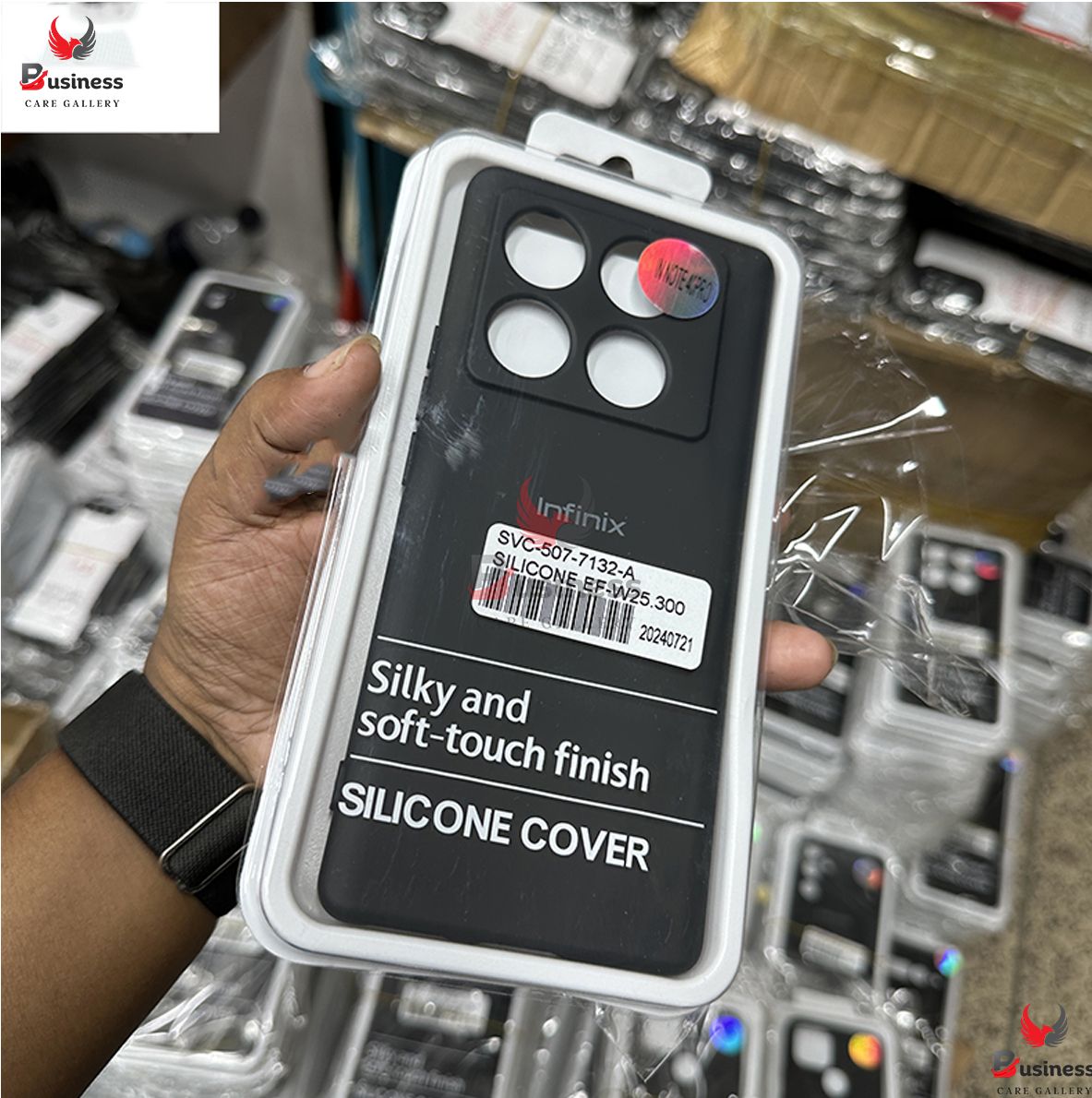 Picture of For Infinix Note 40 Pro Box Premium Soft Silicone Shockproof Camera Bumper Protective Trendy Stylish Back Cover