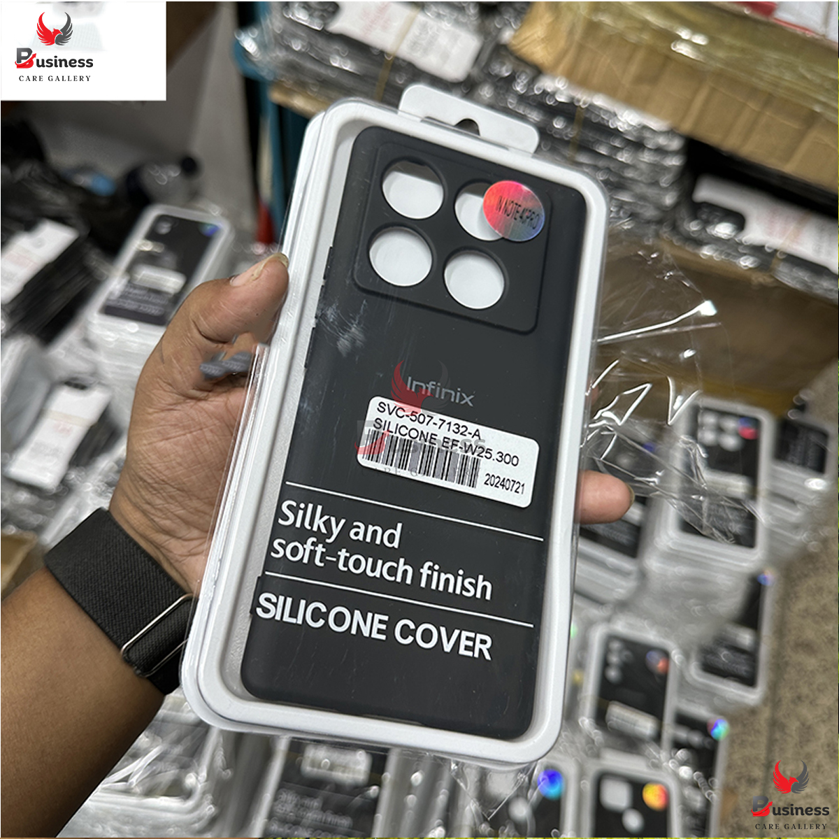 Picture of For Infinix Note 40 Pro Box Premium Soft Silicone Shockproof Camera Bumper Protective Trendy Stylish Back Cover