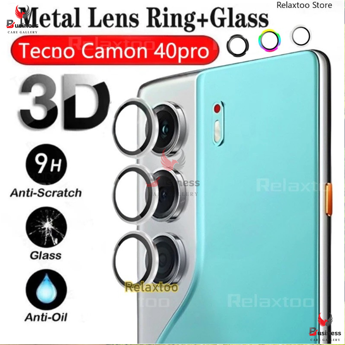 Picture of For Tecno Camon 40 Pro Camera Lens Protector Drop Protection] 9H Tempered Glass Camera Cover Protector Accessories For Tecno Camon 40 Pro Camera Lens Protector Drop Protection] 9H Tempered Glass Camera Cover Protector Accessories