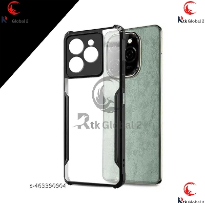 Picture of Techno Spark 20 Pro 5G Protective Black Border Crystal Clear Xundd Mobile Back Case Cover