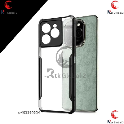 Picture of Techno Spark 20 Pro 5G Protective Black Border Crystal Clear Xundd Mobile Back Case Cover