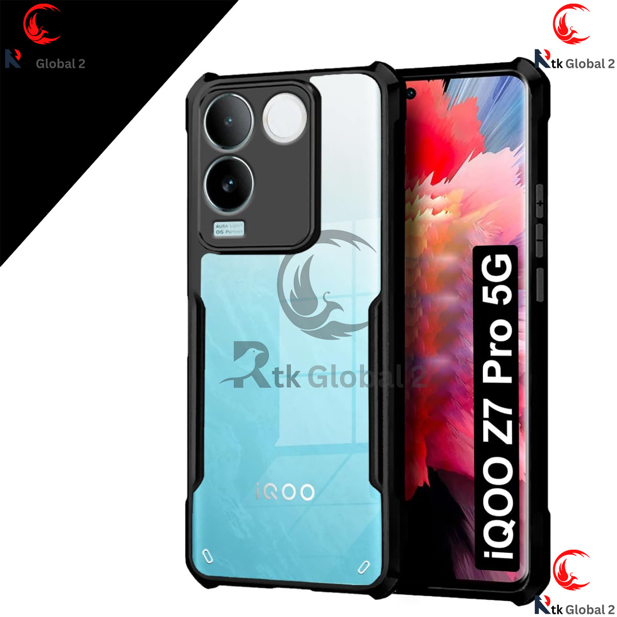 Picture of For vivo iQOO Z7 Pro / Vivo S17e Xunddu Shockproof TPU Bumper Clear Acrylic Mobile Phone Case Back Cover